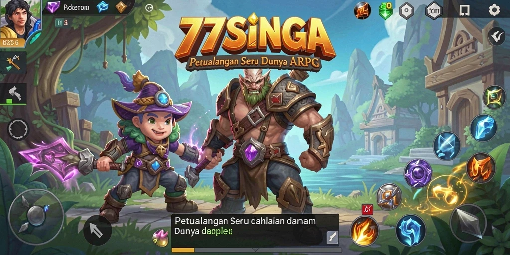 Tangkapan layar yang menampilkan pertempuran epik di <strong>77SINGA</strong>.