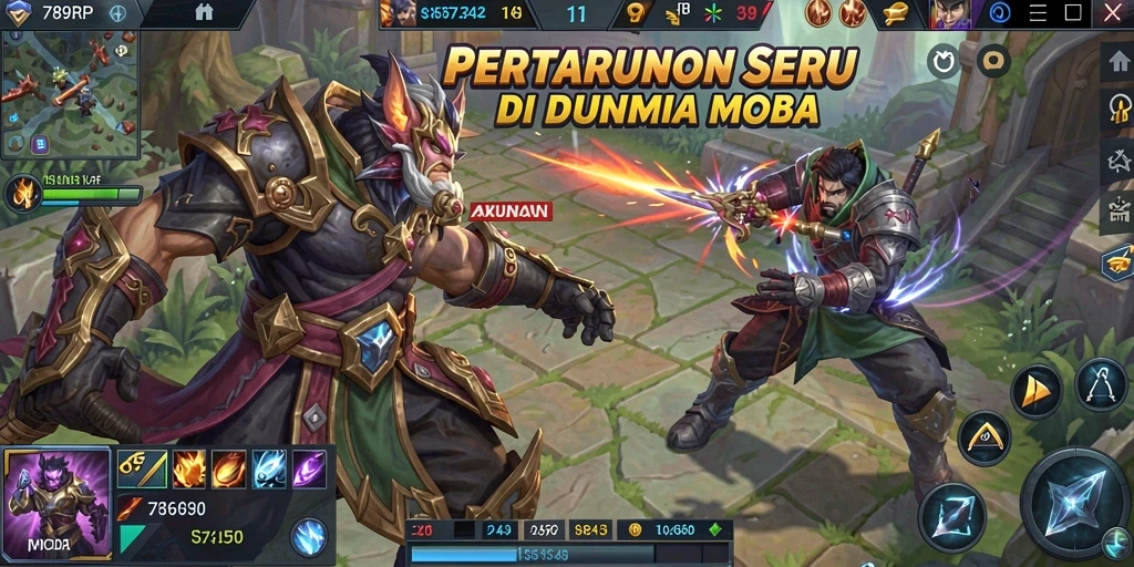 Tampilan gameplay yang menegangkan dalam <strong>789RP</strong> saat pertarungan berlangsung.