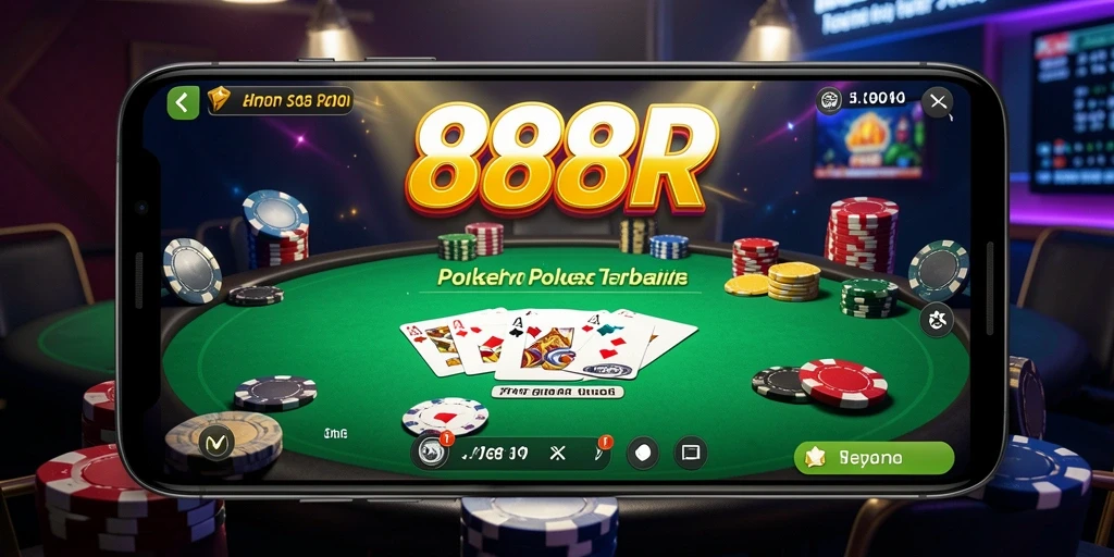 Tangkapan layar utama dari gameplay Poker 888R.