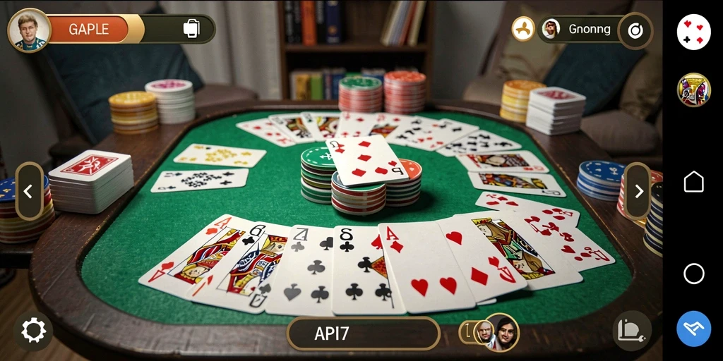 Tampilan gameplay Gaple yang seru dan mendebarkan di API77.
