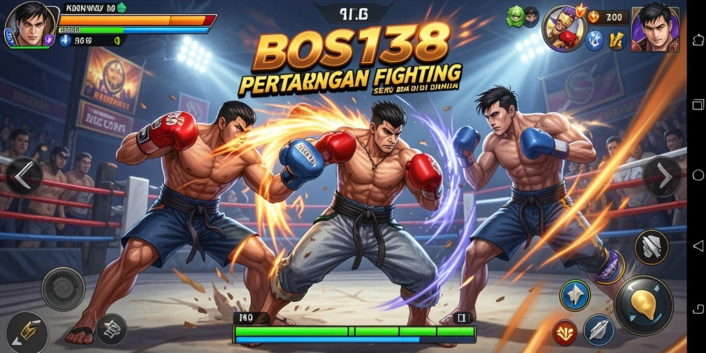 Screenshot utama BOS138 menampilkan aksi pertarungan yang mengesankan.