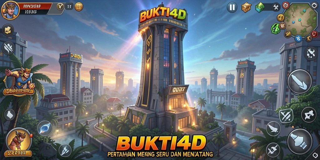 Tampilan gameplay seru dan strategis dari BUKTI4D di Tower Defense.