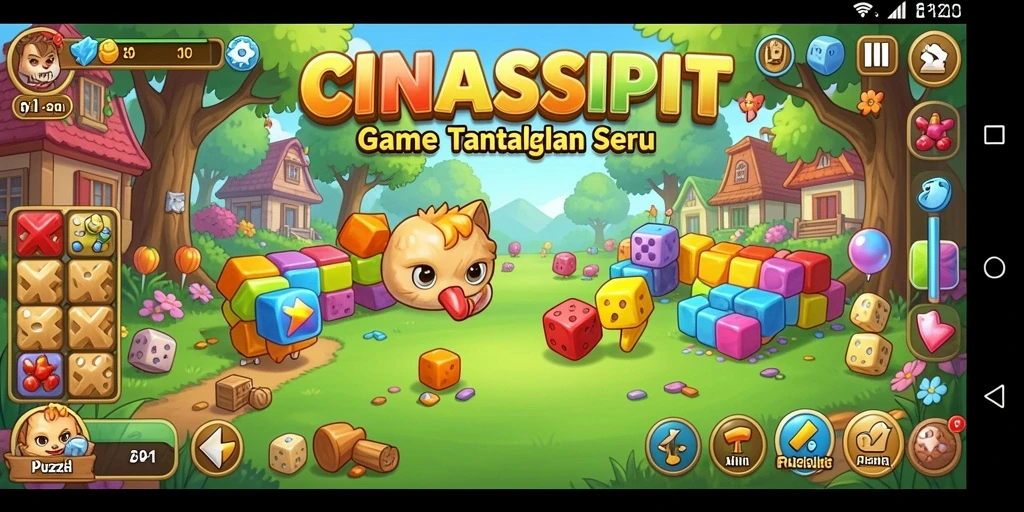Tampilan gameplay menarik dalam CINASIPIT dengan berbagai puzzle menantang.