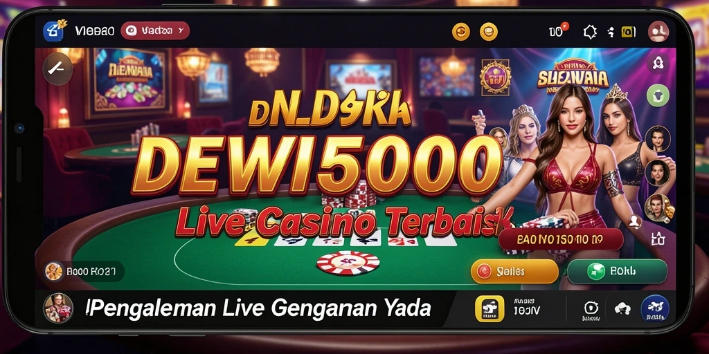 Tampilan gameplay menarik di aplikasi DEWI5000 Live Casino.