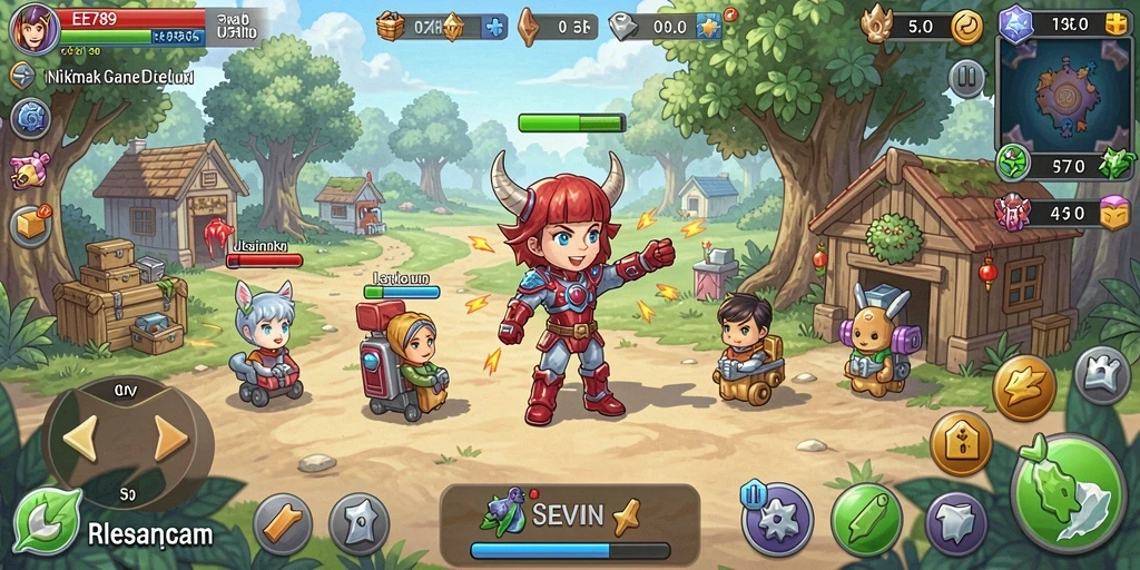 Screenshot gameplay EE789 yang menampilkan mekanisme Idle yang menarik.
