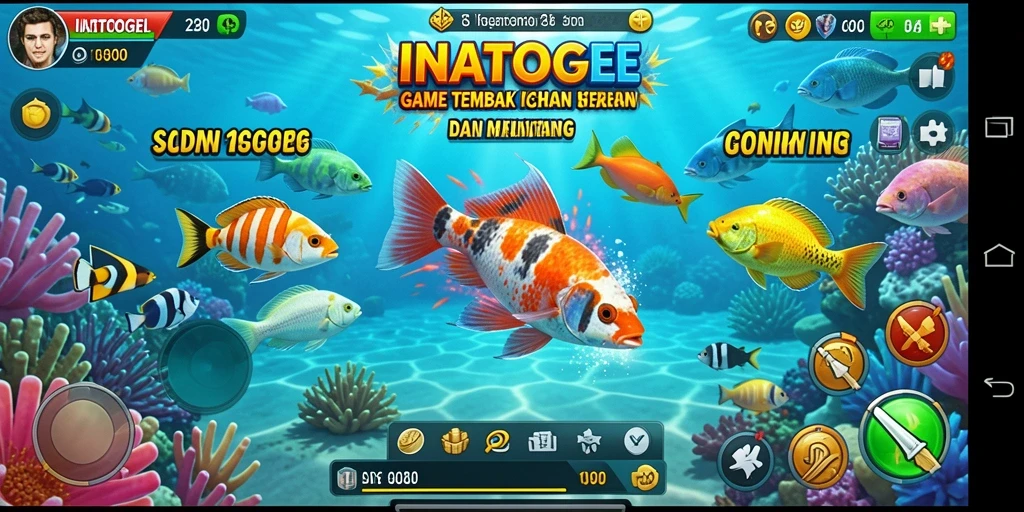 Gambaran gameplay seru saat menangkap ikan di INATOGEL.