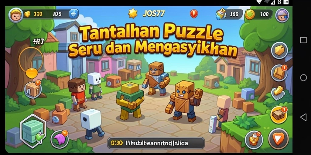 Tampilan gameplay JOS77 saat menyelesaikan teka-teki Puzzle.