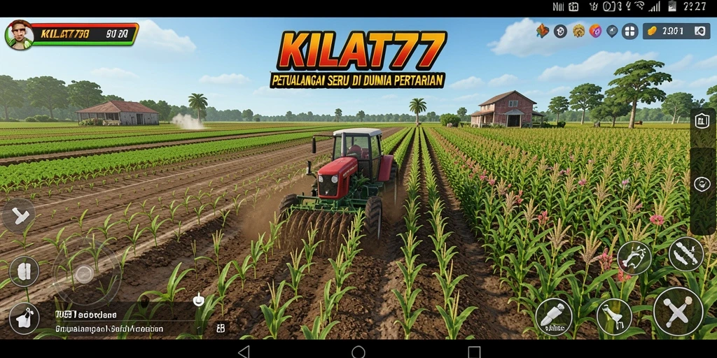 Tampilan indah dari gameplay KILAT77 dengan aktivitas berkebun.