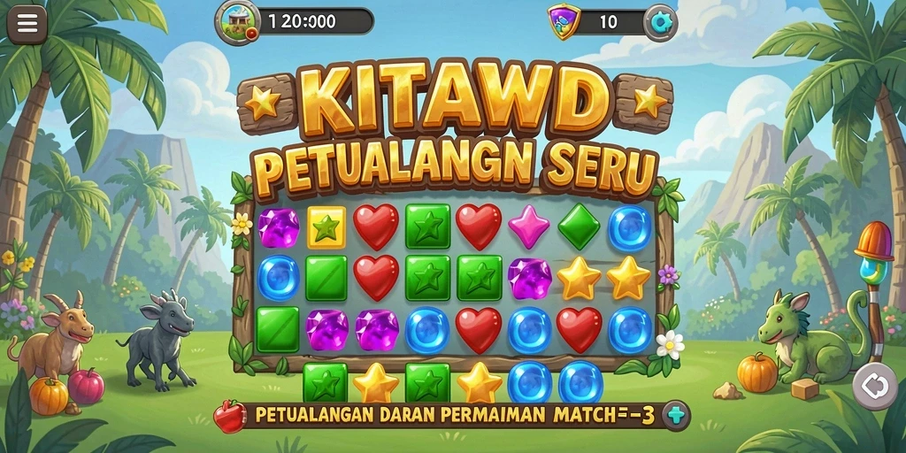 Gameplay menarik dari KITAWD yang menguji keterampilan mencocokkan elemen.