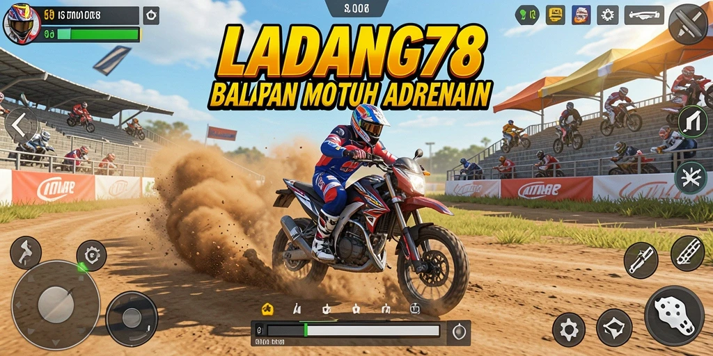 Gameplay seru balapan motor di trek yang menantang.