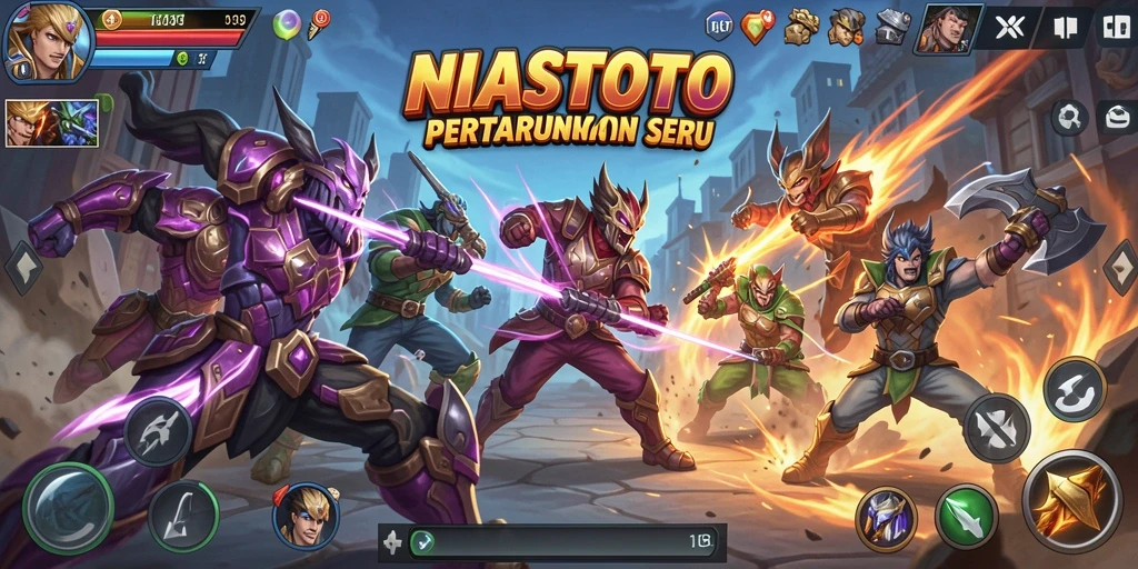 Tangkapan layar menunjukkan aksi pertarungan seru di NIASTOTO.