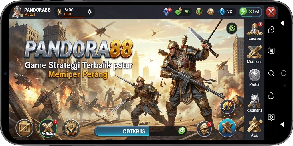 Tampilan gameplay strategis yang mendebarkan di PANDORA88.