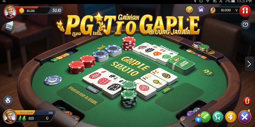 Tampilan gameplay Gaple yang seru dan interaktif di PGTOTO.