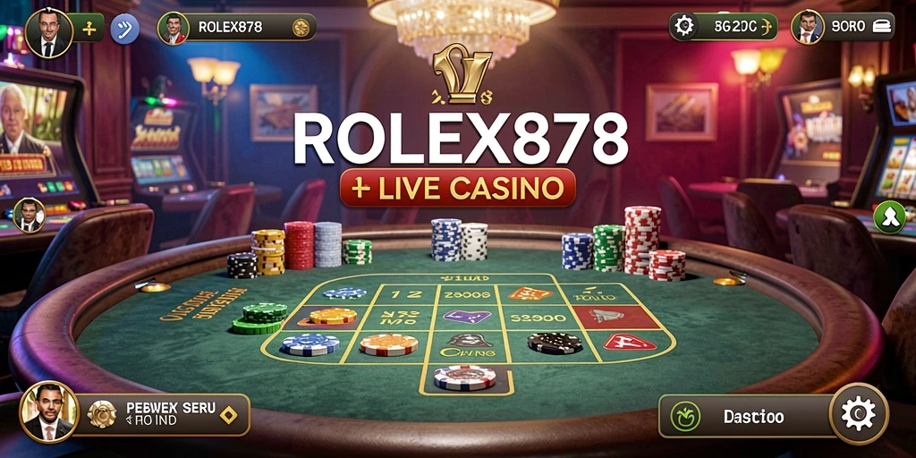 Tampilan gameplay nyata di kasino langsung dengan dealer profesional.