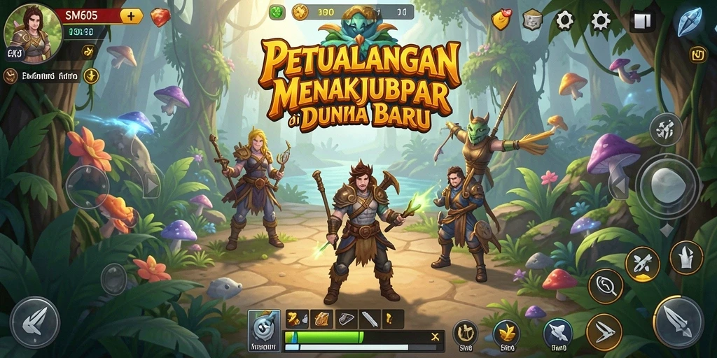 Gameplay seru SM605 dengan elemen petualangan yang menakjubkan.