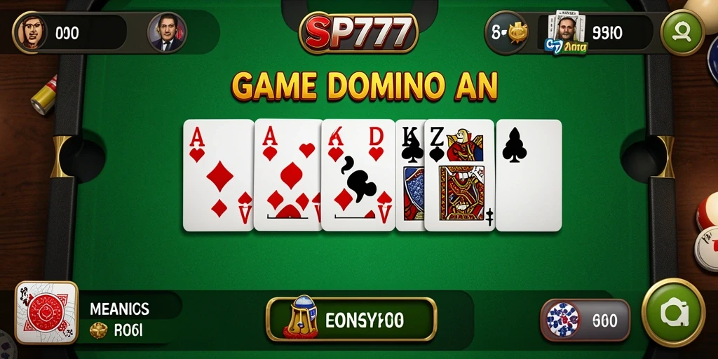Tampilan gameplay seru SP777 dengan berbagai mode permainan Domino.