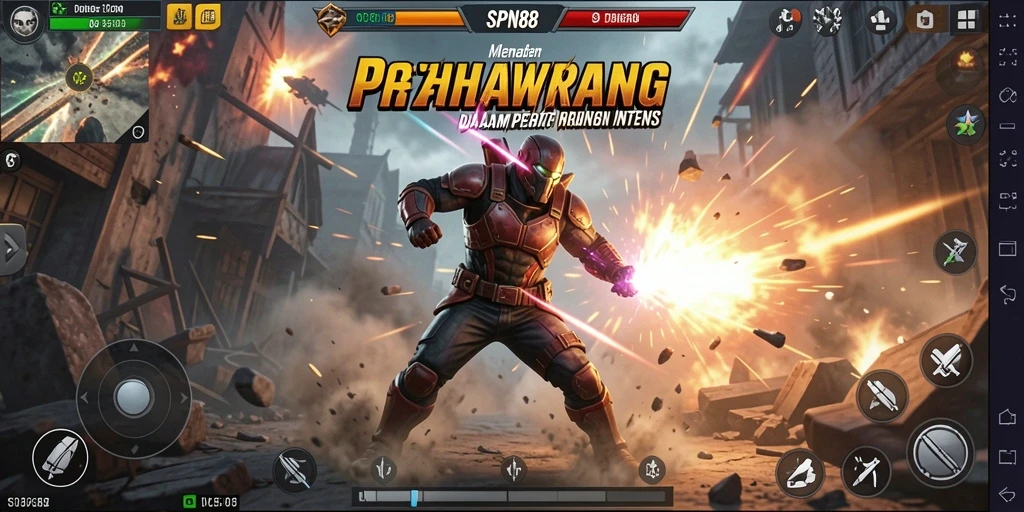 Tampilan gameplay intens dari SPN88 yang memukau dan penuh aksi.