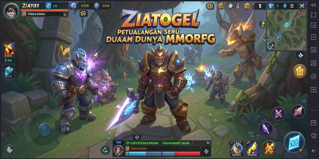 Tampilan utama gameplay ZIATOGEL dengan aksi seru di dunia MMORPG.